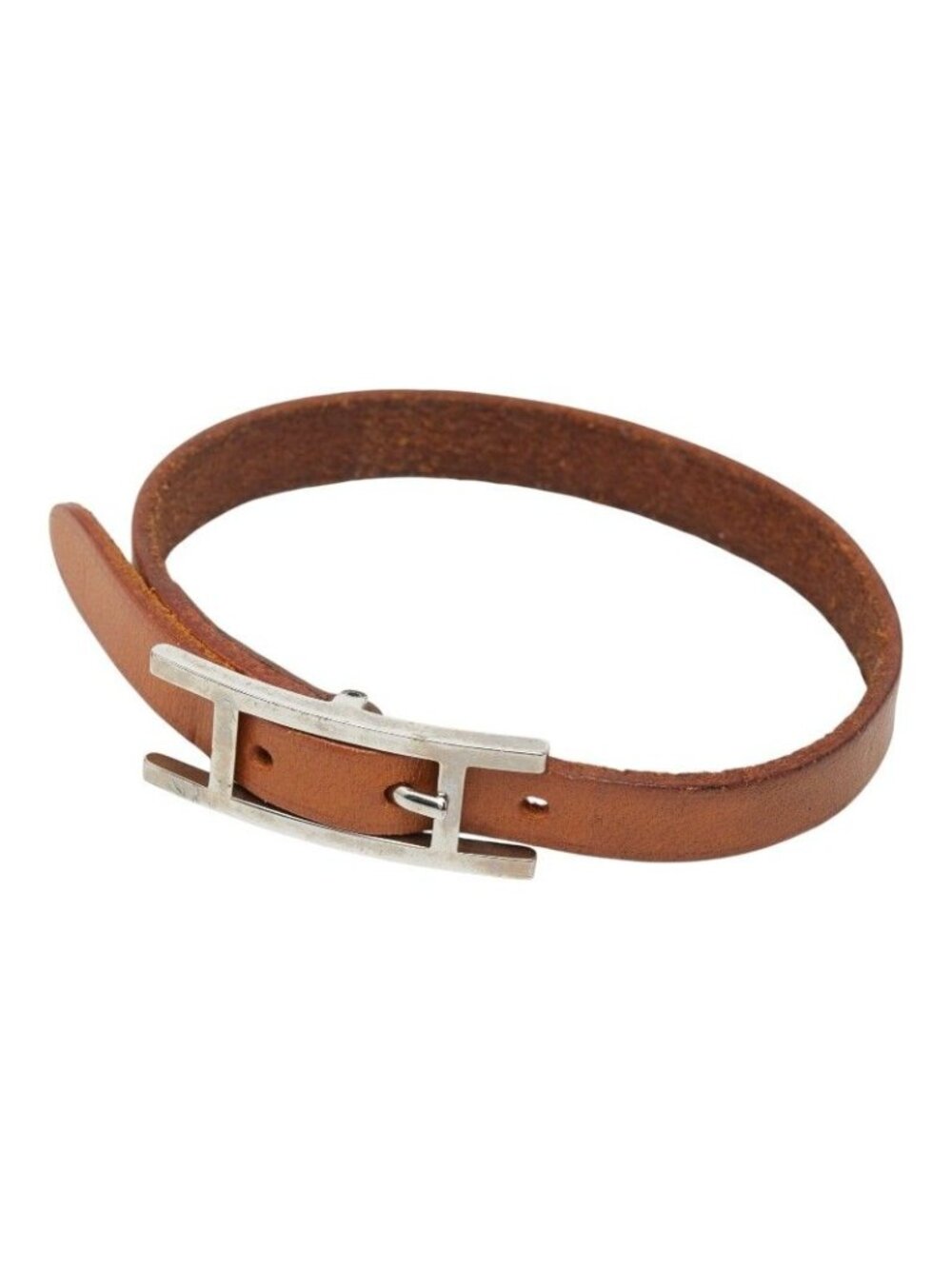 Hermes Hapi Bracelet I Brown Leather